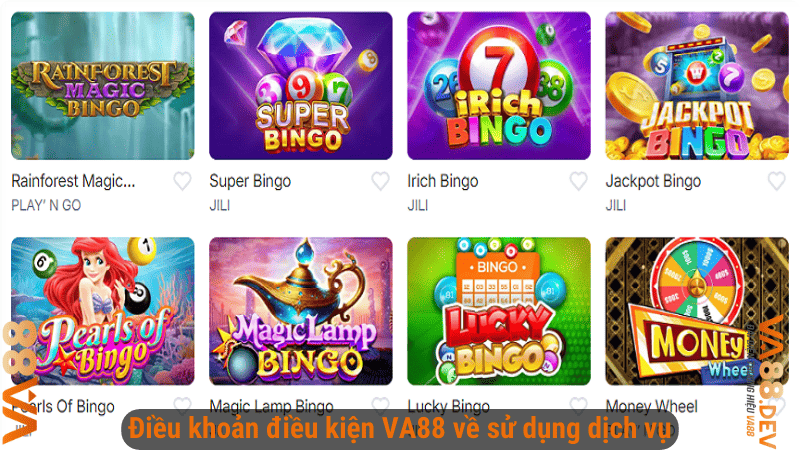 Điều khoản điều kiện VA88 về sử dụng dịch vụ